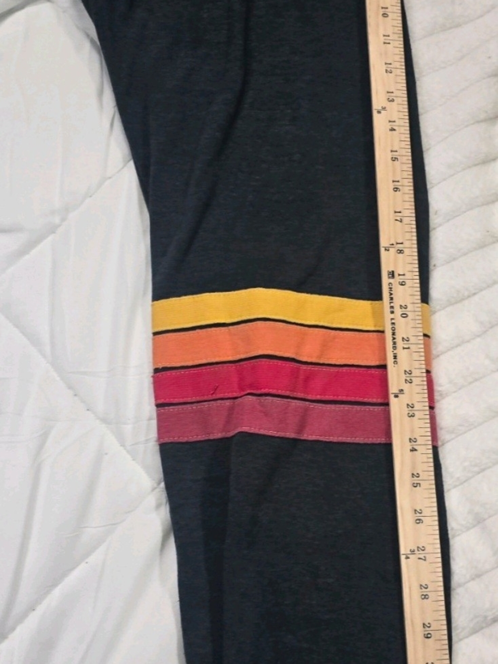 2017 Aviator Nation Mens Charcoal Sweatpants with Sunset Stripe Patch Size Med - Picture 14 of 14